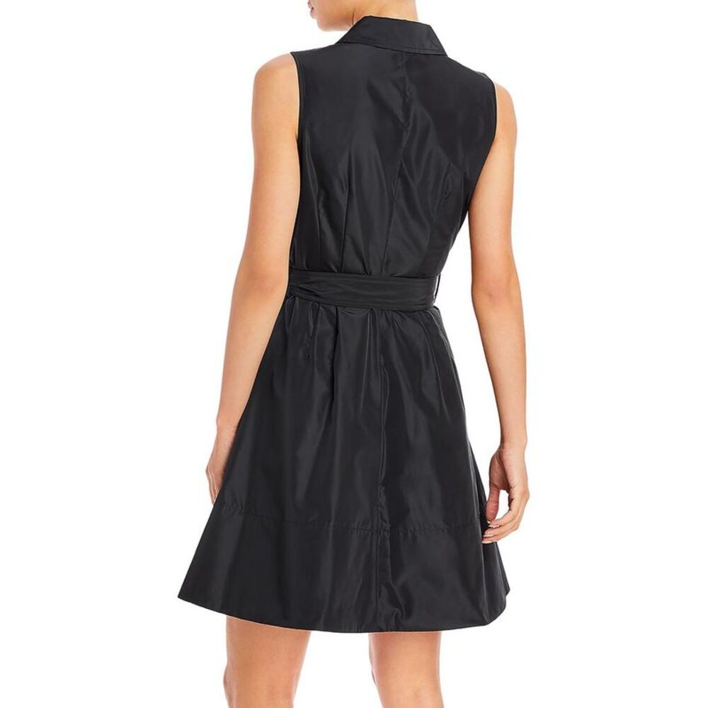 STAUD Womens Jolene Black Collared Midi Sleeveless Shirtdress NWT - Picture 3 of 3